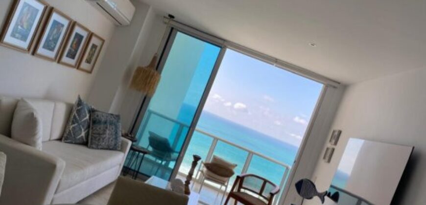 Departamento de 3 Dorm con Vista Al Mar, Full Amoblado en Alquiler, Punta Blanca